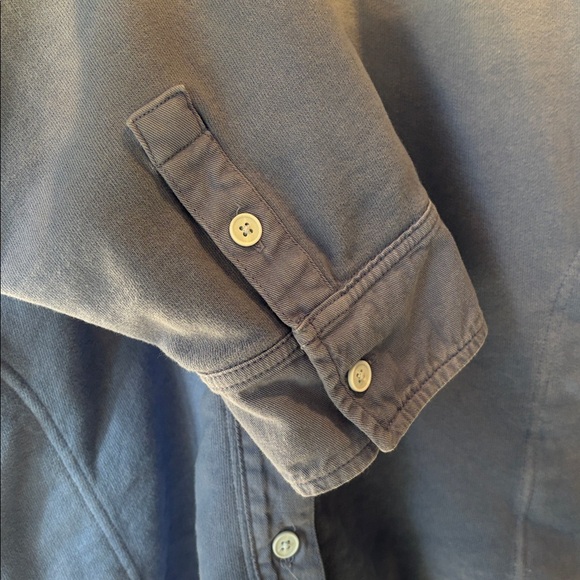 Aerie Offline Ombre Blue Casual Button Down Shirt Jacket Size XXL - Picture 5 of 11